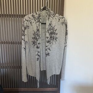 Gray Floral Women's Sweater